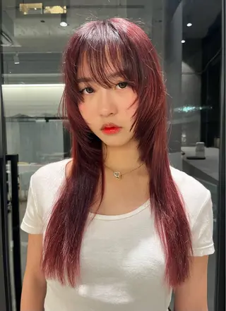 ロング カラー yuuna/ ハッシュカット🎀のヘアスタイル