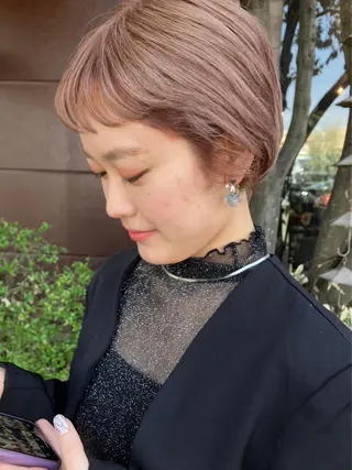 ショート ボヌールソレイユ所属・☁️彦坂唯有/ 透明感カラー☁️のヘアスタイル