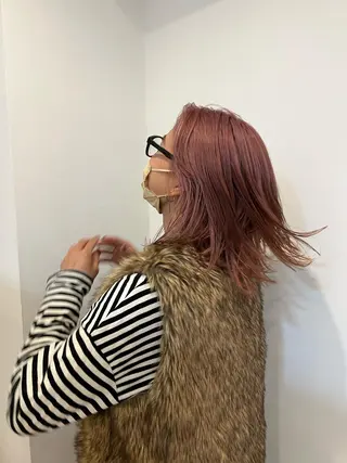 ミディアム カラー kakeru/ボブ パーマ/レイヤーのヘアスタイル