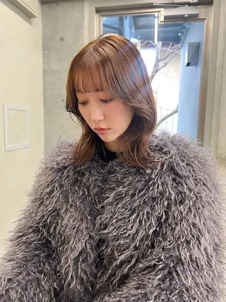 ミディアム カラー ボブ/パーマ 🐕🦺Nagiのヘアスタイル