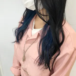 セミロング カラー HOLON池袋所属・ウルフカット ハッシュカット/七海のヘアスタイル