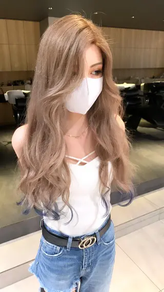 ロング カラー パーマ ヘアアレンジ メンズ キッズ ネイル マツエク・マツパ LINDOTOKYO梅田所属・酸性ストレート 髪質改善大槻勇樹のヘアスタイル