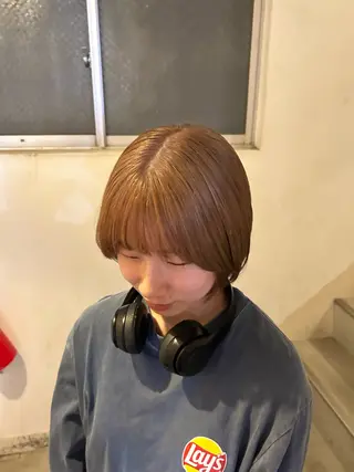 ショート カラー 愛結 暖色カラー🎀🩰のヘアスタイル