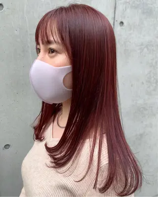 セミロング カラー まろやか透明感カラー ♡MANAのヘアスタイル