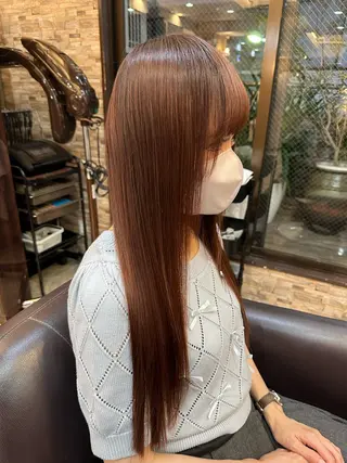 ロング 縮毛矯正&髪質改善/ きょうの🐺のヘアスタイル