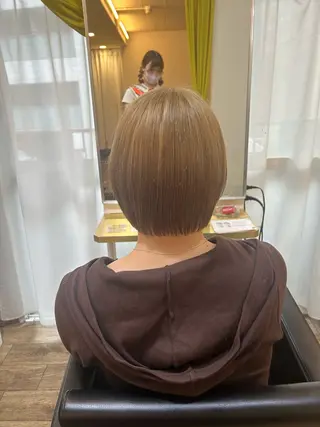 ショート ブリーチなしベージュ /ヘアセット/ミユのヘアスタイル