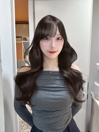 ロング 🤍🤍韓国ヘア おたけ🤍🤍のヘアスタイル