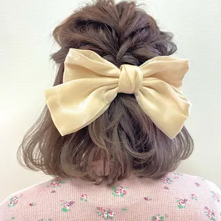 ヘアアレンジ mizuki/ピンク ベージュ.レイヤーのヘアスタイル