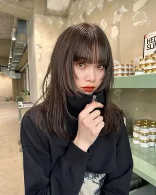 セミロング 栄/レイヤーカット /オリーブ/傑🦥のヘアスタイル