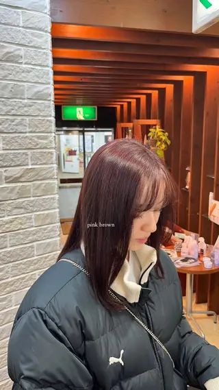 ミディアム 大野 桃果のヘアスタイル