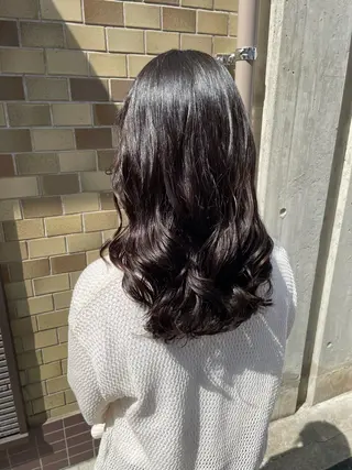 セミロング パーマ 永井 悠大のヘアスタイル