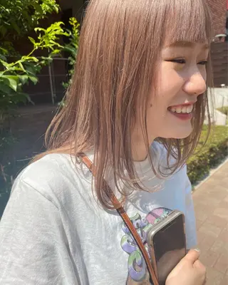 ミディアム 💎【髪質改善カラー 艶髪×縮毛矯正】💎のヘアスタイル