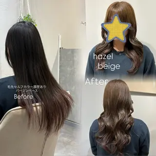 ロング カラー 谷口 綾架のヘアスタイル