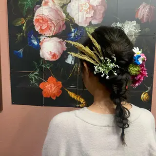 セミロング ヘアアレンジ chouette/ 根本優希のヘアスタイル