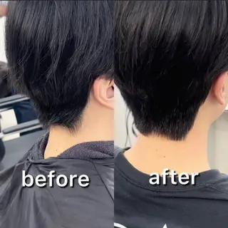 パーマ メンズ 曲がる縮毛矯正 LIBER 岩名のヘアスタイル