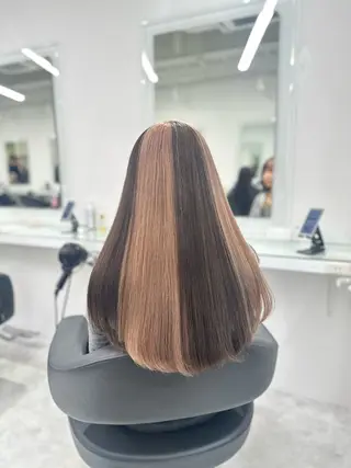 セミロング カラー ❄最強かわいいカラー ❄️MINA❄️のヘアスタイル