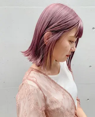 ミディアム カラー ハイトーン/ MANA♡のヘアスタイル