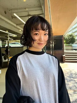 ミディアム パーマ ハッシュカット/ MAYAのヘアスタイル
