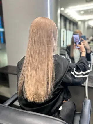 ロング カラー 栄/デザイン/ ブリーチ/琉輝のヘアスタイル