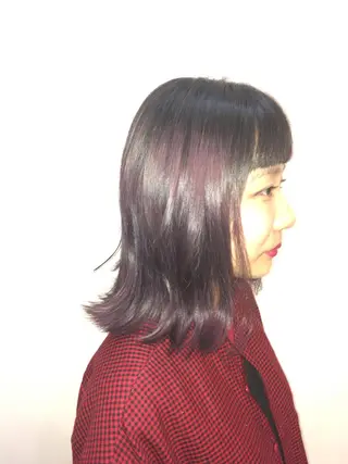ミディアム カラー Lagom なかだのヘアスタイル