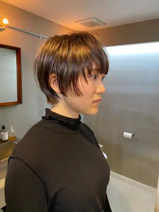 ショート カラー Agu  hair rupia 金沢店所属・金沢美容室/ 艶髪/夜営業/JINのヘアスタイル
