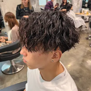 ショート カラー パーマ ヘアアレンジ メンズ キッズ 🔷横浜1のパーマ 職人🔷将太郎のヘアスタイル