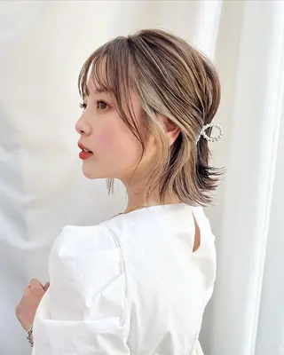 ショート カラー レイヤー専門家 ダブルカラー修のヘアスタイル