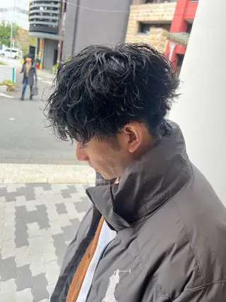 ミディアム パーマ メンズ メンズパーマ 特化/京橋/栗野のヘアスタイル