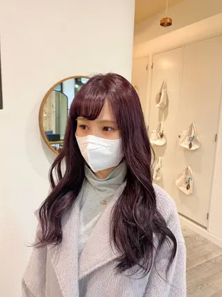 ロング カラー Garland 表参道所属・ミディアムレイヤー/ 艶カラー🎀　emiのヘアスタイル
