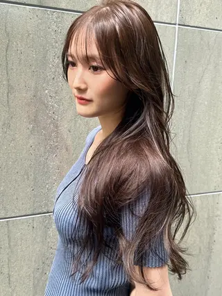 ロング カラー AiM エイム　韓国レイヤーのヘアスタイル