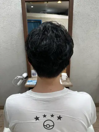 ショート パーマ メンズ 阿部 美咲のヘアスタイル