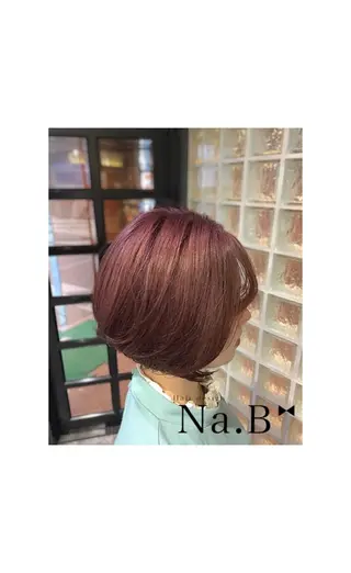 ミディアム カラー ヘアアレンジ Hair design Na.B所属・ジユン 지윤のヘアスタイル