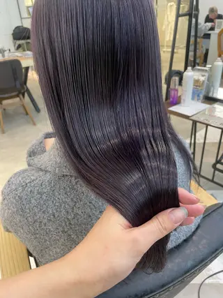 ロング カラー メンズパーマ/ メッシュ📍ユリのヘアスタイル