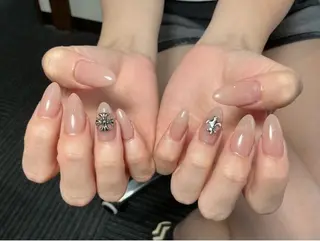 ネイル Kaka_ パラジェル、長さだしのネイルデザイン