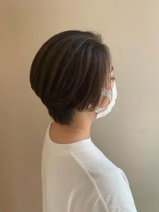 ショート カラー 顔まわりカット✄ ベージュカラー🧸のヘアスタイル