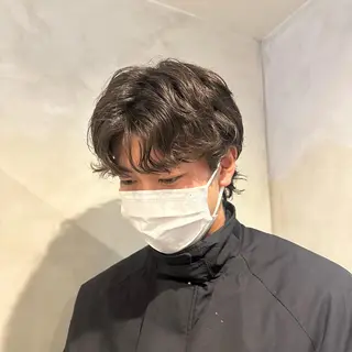 パーマ メンズ Aust hair Stella新宿所属・Yuki☺︎パーマ レイヤーカットのヘアスタイル