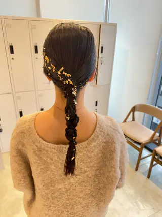 ロング ヘアアレンジ 透明感カラー✨艶髪 制作🌱山根あゆみのヘアスタイル