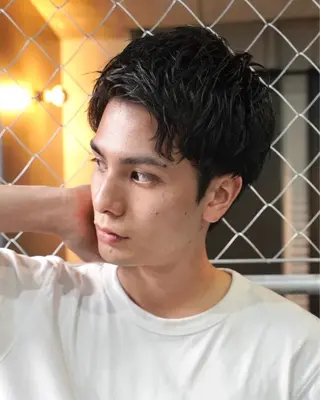 ショート パーマ メンズ スパイキーショート メンズ特化/鈴木美璃のヘアスタイル