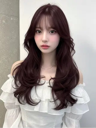 ロング カラー 綺麗め/ トレンドヘア/みずはのヘアスタイル