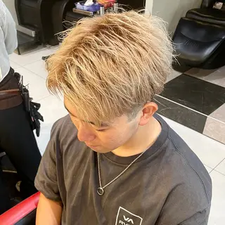 ショート カラー メンズ メンズヘア特化 崎田 成人のヘアスタイル