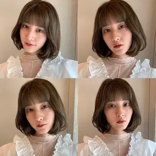 ショート カラー 透明感/オリーブ/ グレージュ/YUKAのヘアスタイル