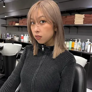 ミディアム カラー 🎀ミルクティー/暖 色×レイヤー/マリアのヘアスタイル