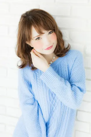 ミディアム セミロング ロング カラー パーマ 韓国ヘア✨グレージュ カラーasamiのヘアスタイル