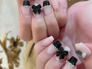 ネイル ネイルサロンAiri 長さ出し·シンプルのネイルデザイン