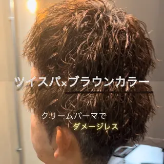 セミロング カラー パーマ メンズ メンズパーマ専門店 【店長】⚜️イチカワのヘアスタイル