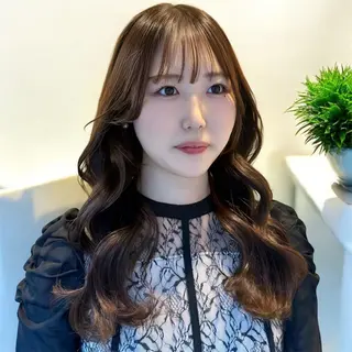 ロング ヘアアレンジ 韓国ヘア/レイヤー 顔周りカット/ユキナのヘアスタイル