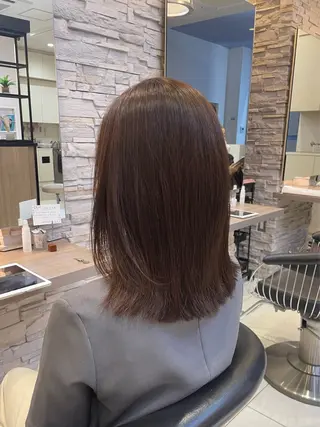 ミディアム mao♡ベージュ/ 顔周りカットのヘアスタイル