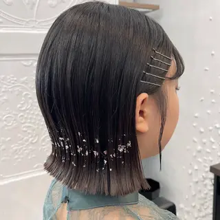 ショート カラー ヘアアレンジ 🌱ボブ/レイヤー/ ベージュ/あやみ✨のヘアスタイル