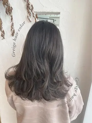 セミロング ネイル 美容室 ソンリエのヘアスタイル