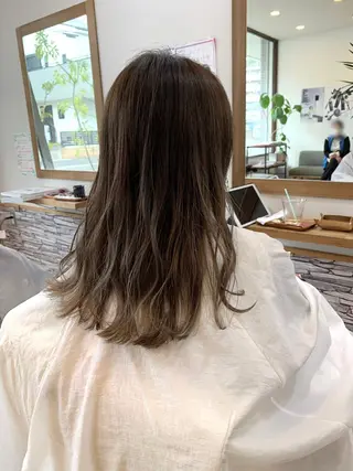 セミロング カラー N-plants 和泉中央店のヘアスタイル